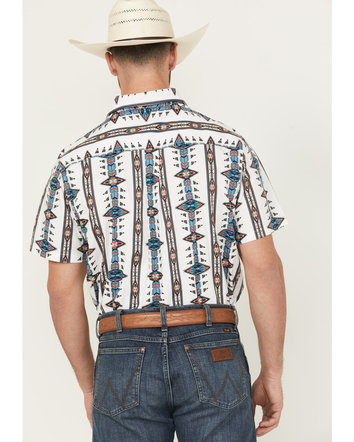 Product Name:  RANK 45® Men's Brody Southwestern Striped Short Sleeve Button-Down Stretch Western Shirt