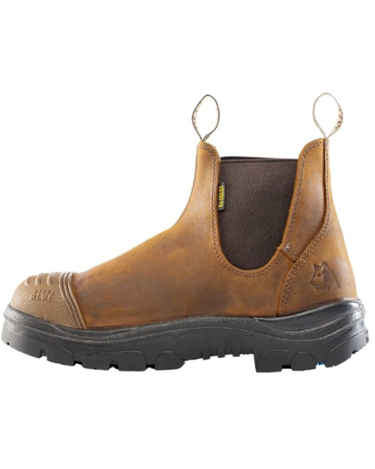 Image #3 - Steel Blue Men's Hobart Scuff Pull-On Work Boots - Steel Toe, Brown, hi-res