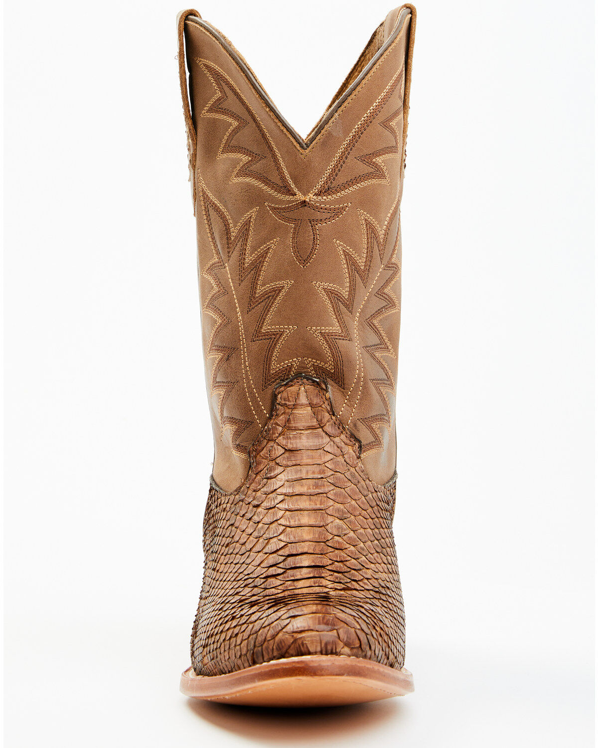 Image #4 - Cody James Men's Exotic Python Western Boots - Round Toe, Brown, hi-res