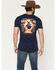 Image #1 - RANK 45® Men's Forged Logo Short Sleeve Graphic T-Shirt, Navy, hi-res
