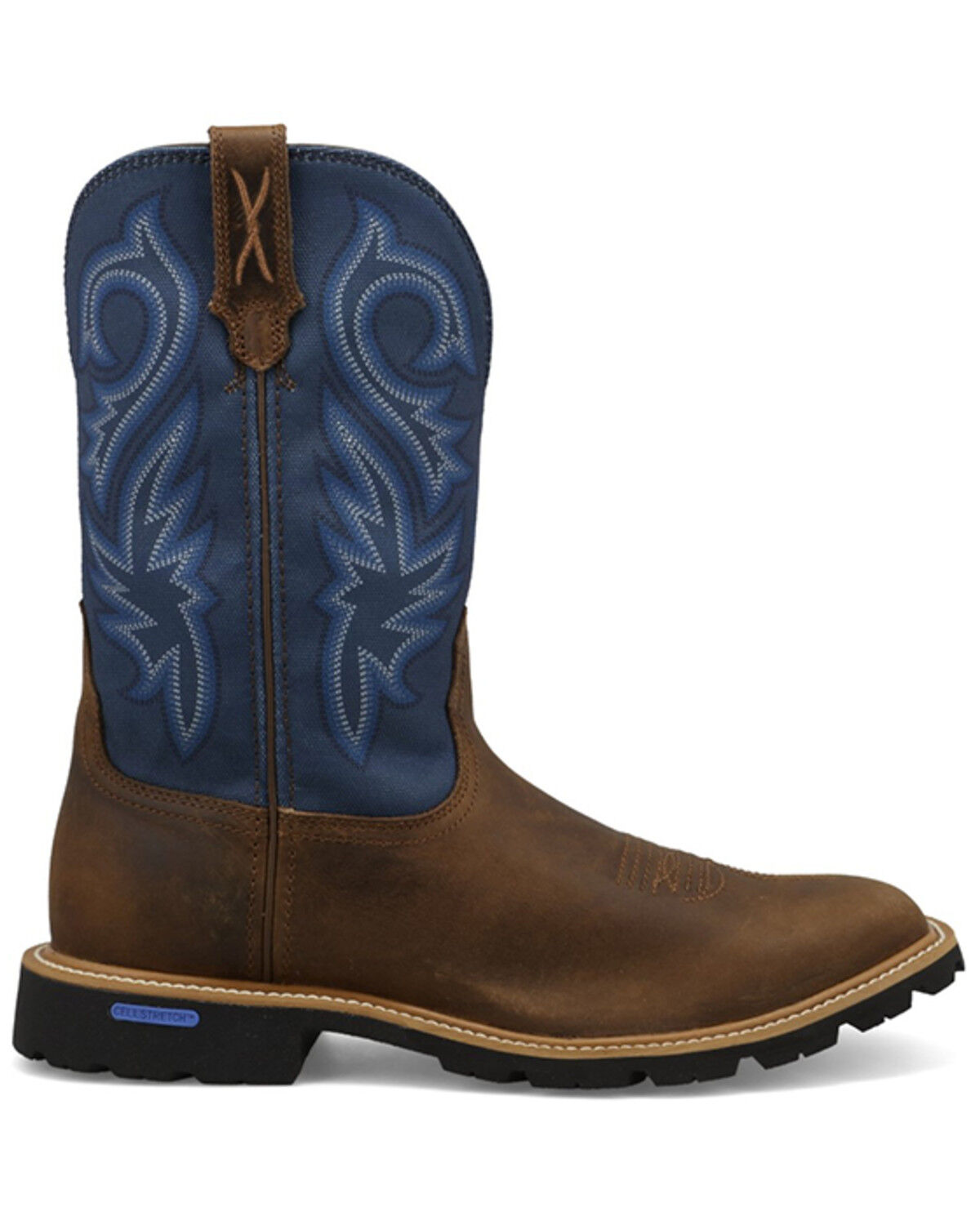 Image #2 - Twisted X Men's 11" Tech X™ Performance Western Boots - Broad Square Toe, Brown, hi-res
