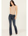 Image #1 - Shyanne Women's Cliffrose Medium Wash Mid Rise Stretch Bootcut Jeans, Medium Wash, hi-res