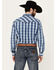 Image #4 - Wrangler Retro Men's Premium Striped Long Sleeve Snap Western Shirt, Indigo, hi-res