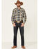 Image #2 - Ariat Men's Moss Alhambra Retro Plaid Print Long Sleeve Snap Western Shirt , Green, hi-res