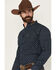 Image #3 - Ariat Men's Team Powell Printed Long Sleeve Button-Down Western Shirt, Navy, hi-res
