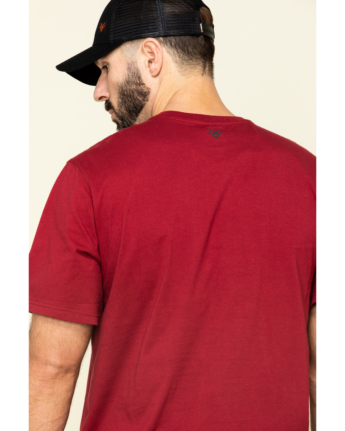 Image #5 - Hawx Men's Red Solid Pocket Short Sleeve Work T-Shirt, , hi-res