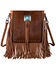 Image #1 - Montana West Women's Hairon Fringe Leather Crossbody Bag, Brown, hi-res