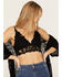 Shyanne Women's Floral Lace Bralette, Black, hi-res