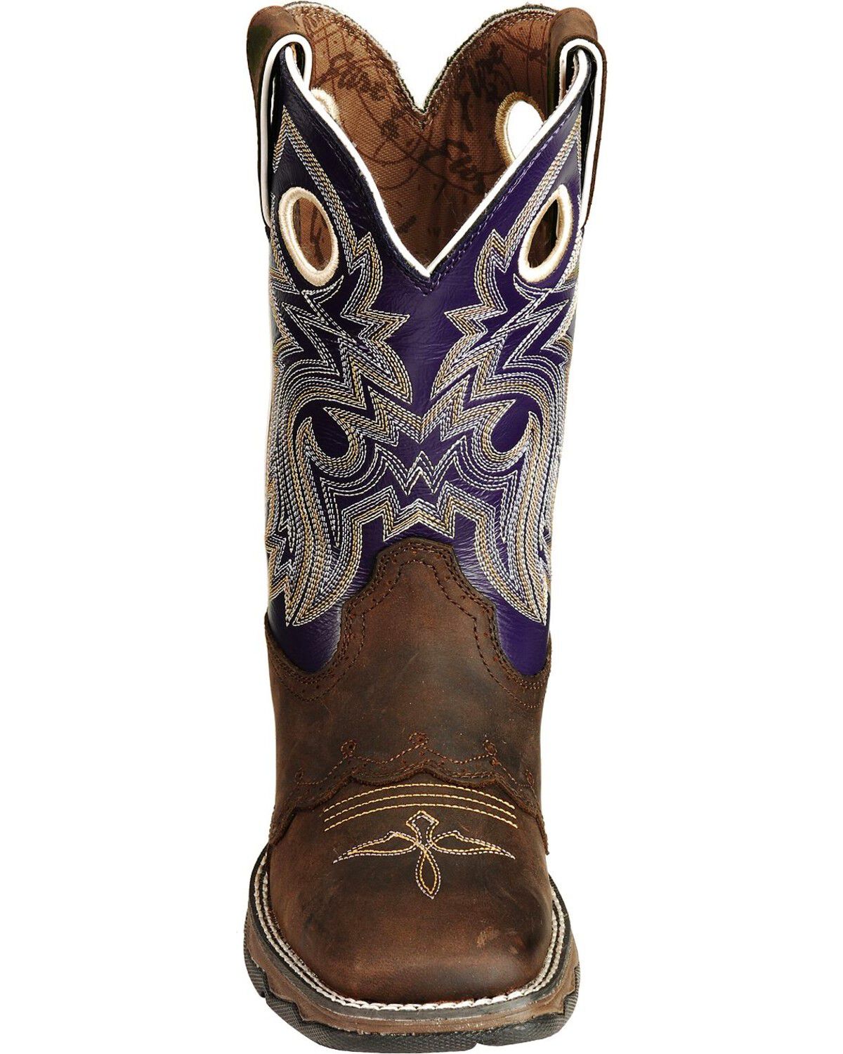 Image #4 - Durango Twilight 'N Lace Rebel Cowgirl Boots - Square Toe, Distressed, hi-res