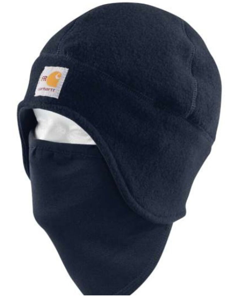 Carhartt Men's Dark Navy Flame Resistant Fleece 2in1 Work Beanie