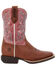 Image #2 - Durango Girls' Shyloh Performance Western Boots - Broad Square Toe, Brown, hi-res