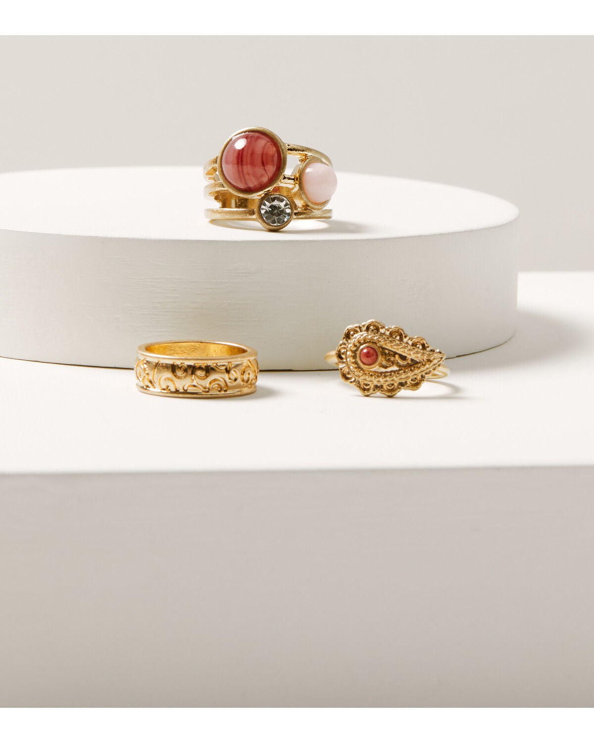 Image #1 - Shyanne Women's Rosewood Paisley Ring Set - 3 Piece, Gold, hi-res