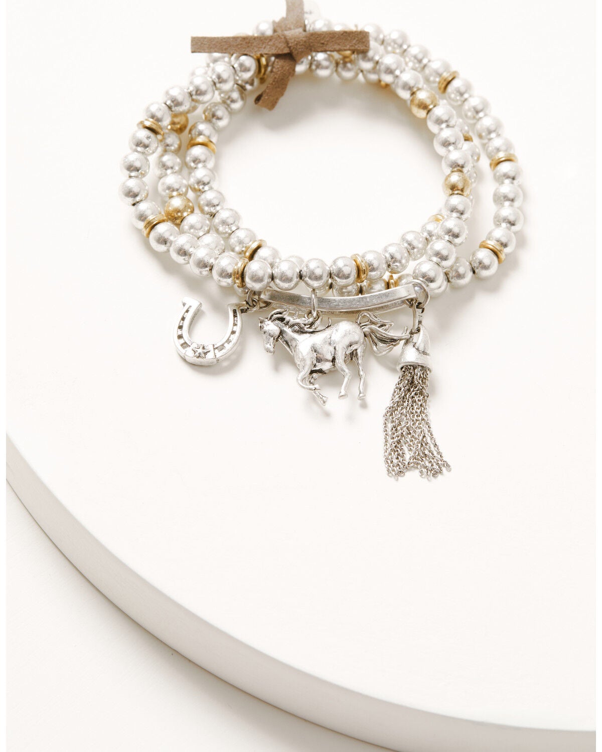 Image #1 - Lainey Wilson Women's Western Charm Bracelet Set - 3 Piece, Silver, hi-res