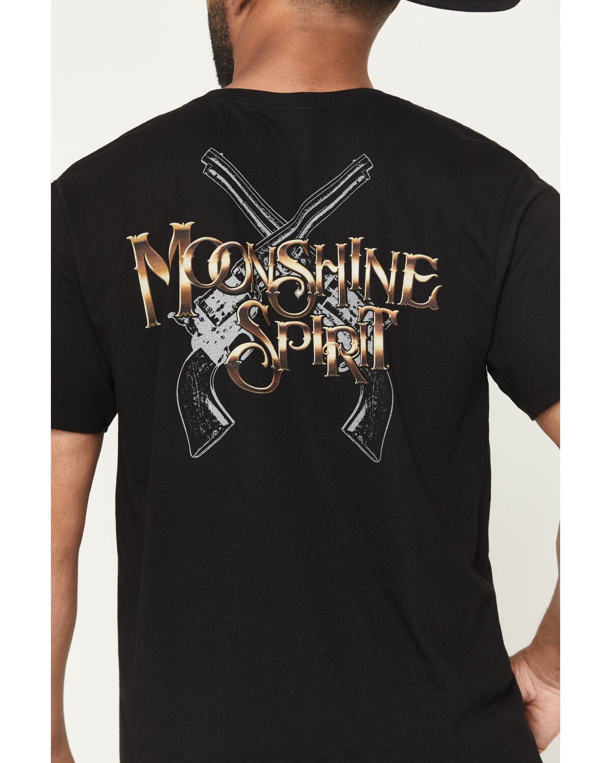 Image #4 - Moonshine Spirit Men's Golden Luster Short Sleeve Graphic T-Shirt, Black, hi-res