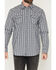 Image #3 - Moonshine Spirit&reg; Men's Pay Day Plaid Print Long Sleeve Snap Western Shirt, Navy, hi-res