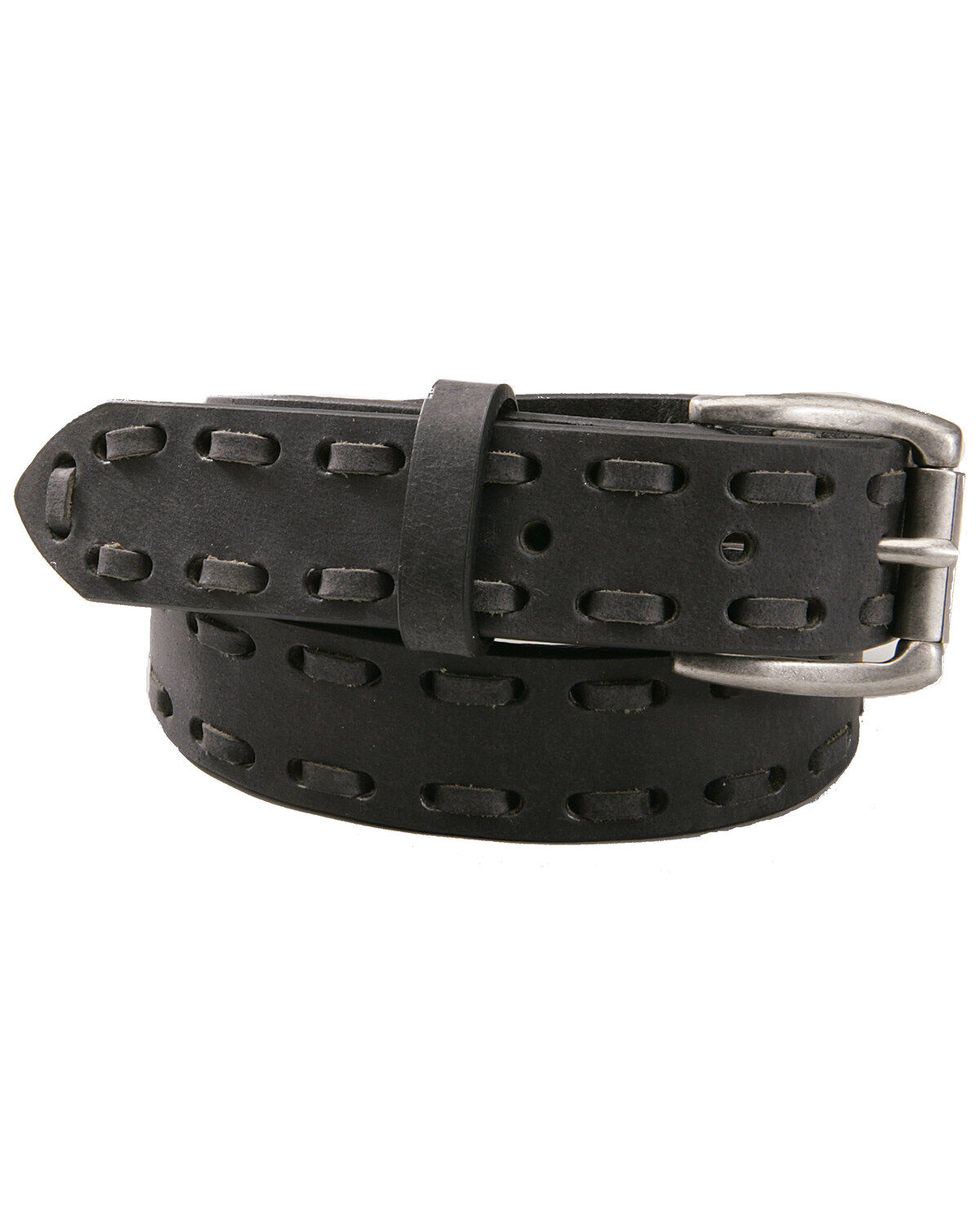Image #1 - AndWest Boys' Laced Edge Belt, Black, hi-res
