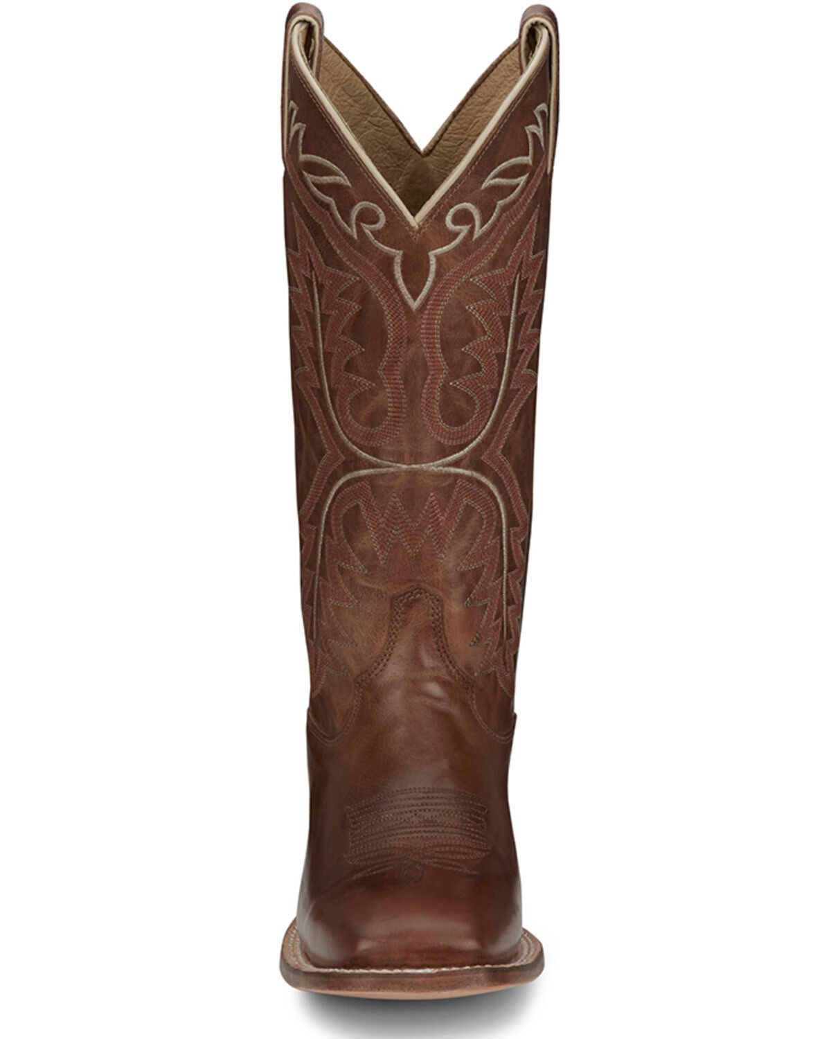 Image #4 - Justin Women's Stella Western Boots - Broad Square Toe, Tan, hi-res