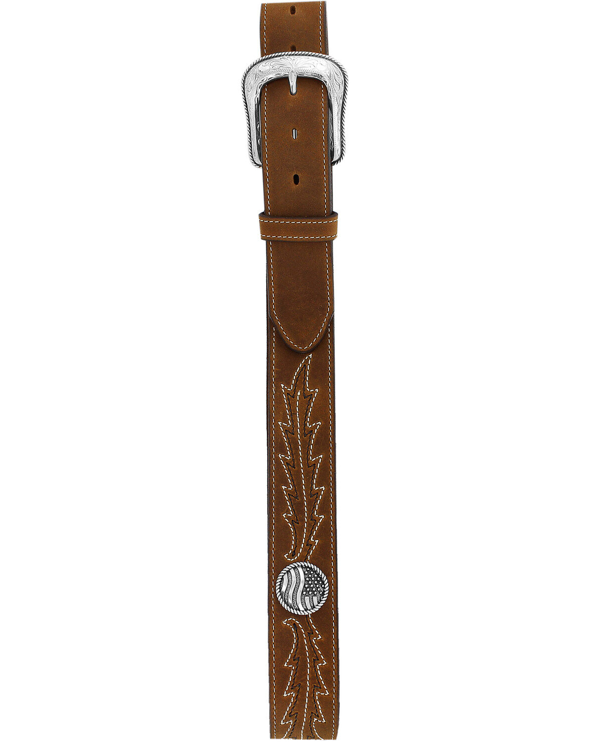 Image #3 - Justin Men's Caddo Embroidered Western Belt, , hi-res