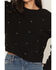 Image #3 - Rock & Roll Denim Women's Rhinestone Sweater, Black, hi-res