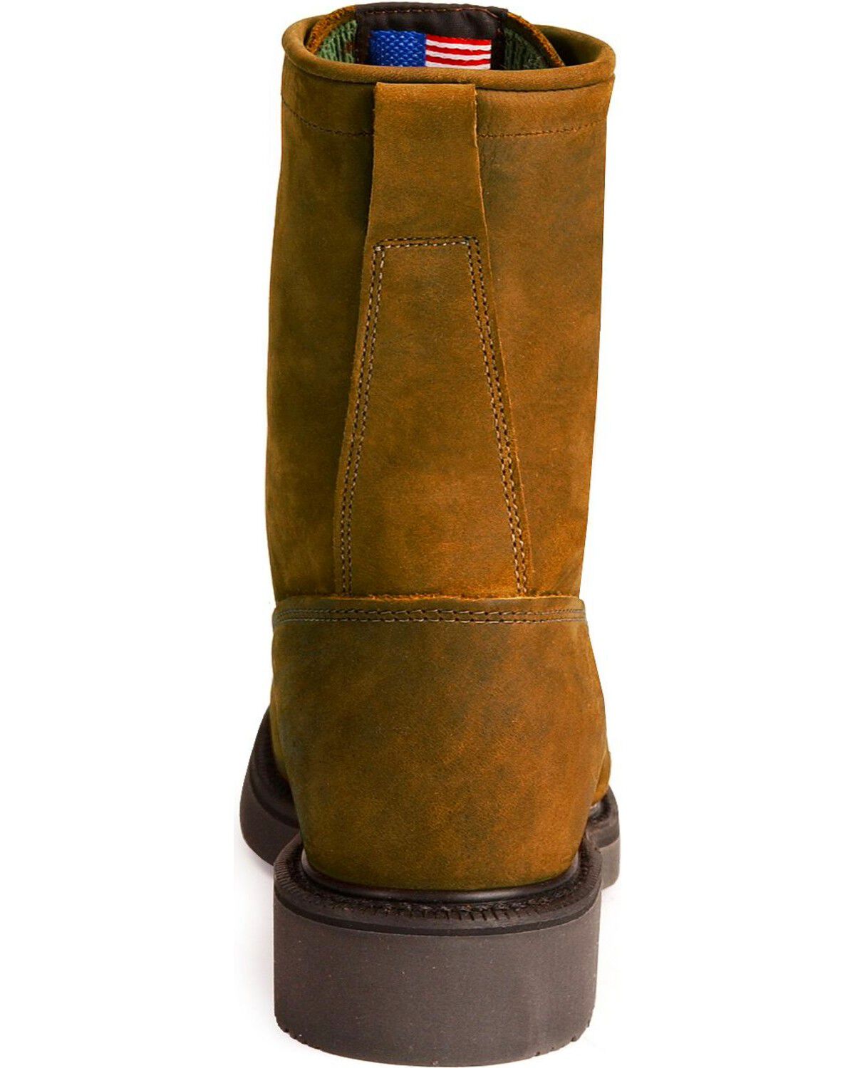 justin round toe work boots