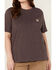 Image #3 - Carhartt Women's Heavyweight Pocket Short Sleeve Work Tee - Plus, Purple, hi-res