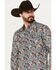 Image #2 - Moonshine Spirit Men's Gypsy Club Paisley Print Long Sleeve Western Snap Shirt, Navy, hi-res