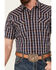 Image #3 - Cody James Men's Joe Plaid Print Short Sleeve Snap Western Shirt, Brown, hi-res