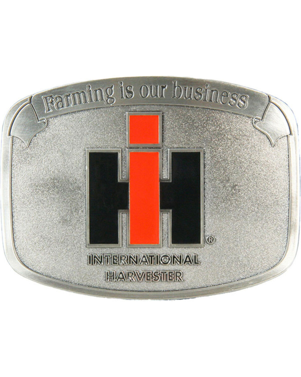 Image #1 - Western Express Men's Silver Farming Is Our Business IH Buckle , Silver, hi-res