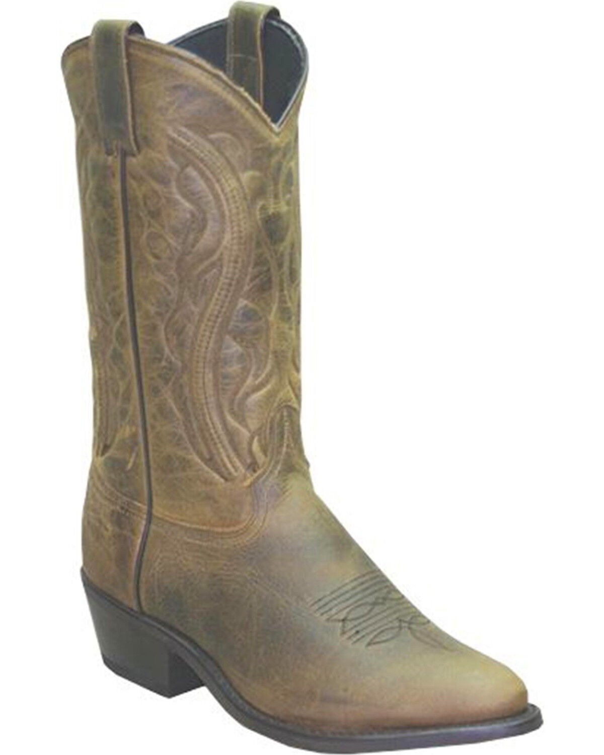 Sage by Abilene Oiled Cowhide Western Boots - Round Toe, Brown, hi-res