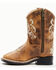 Image #3 - Shyanne Little Girls' Little Bitty Lasy Western Boots - Broad Square Toe, Brown, hi-res