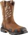 Ariat Men's Overdrive Pull On Work Boots - Composite Toe, Brown, hi-res