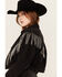 Image #2 - Blue B Women's Fringe Cropped Denim Jacket, , hi-res