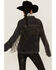 The Andy Jacket by DanielXDiamond: Women's Gray Denim Jacket With Gunmetal Fringe , Charcoal, hi-res