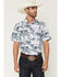 Image #1 - Kimes Ranch Men's Dunn Cowboy Print Short Sleeve Button-Down Stretch Western Shirt, White, hi-res