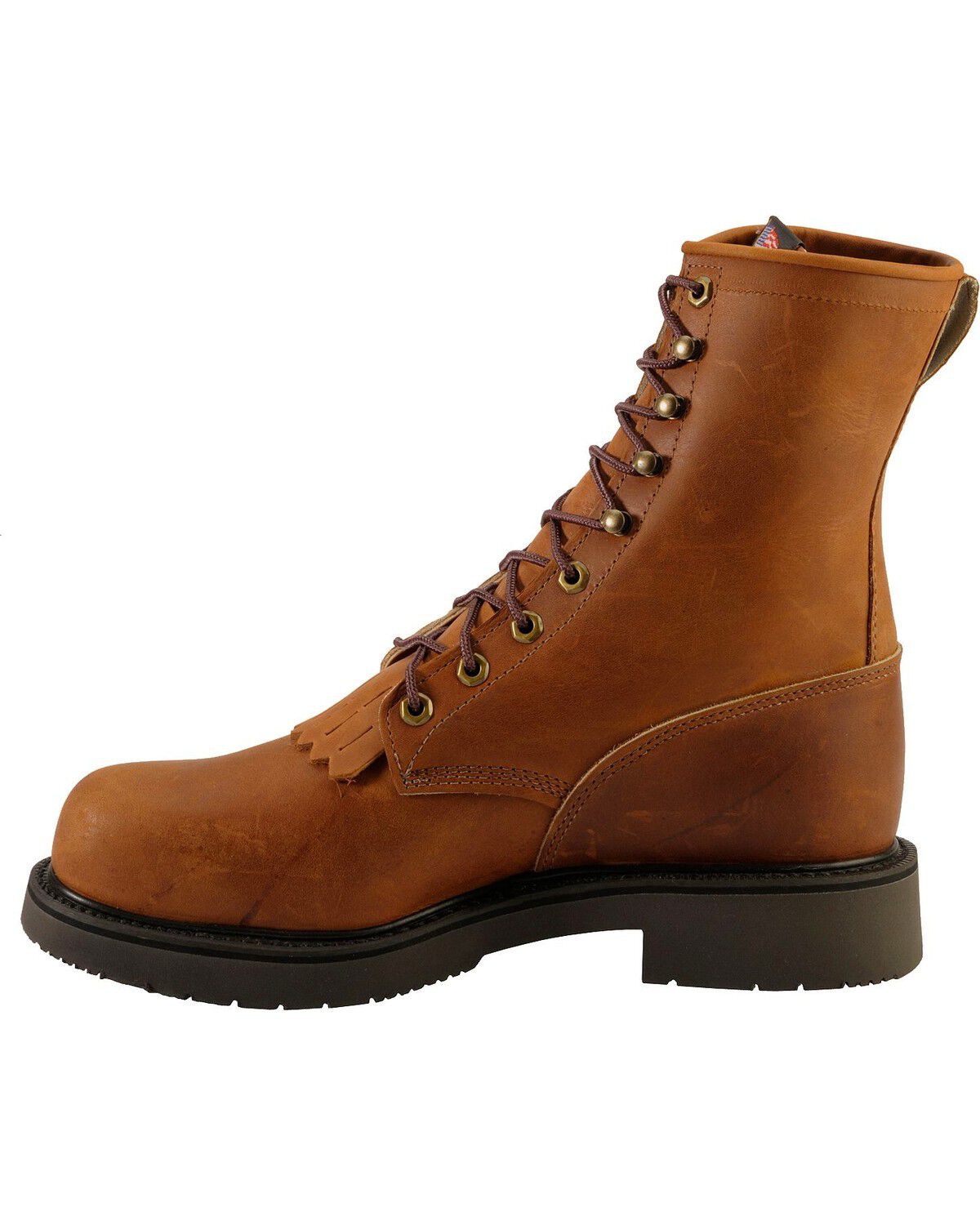 justin men's double comfort lacer work boots