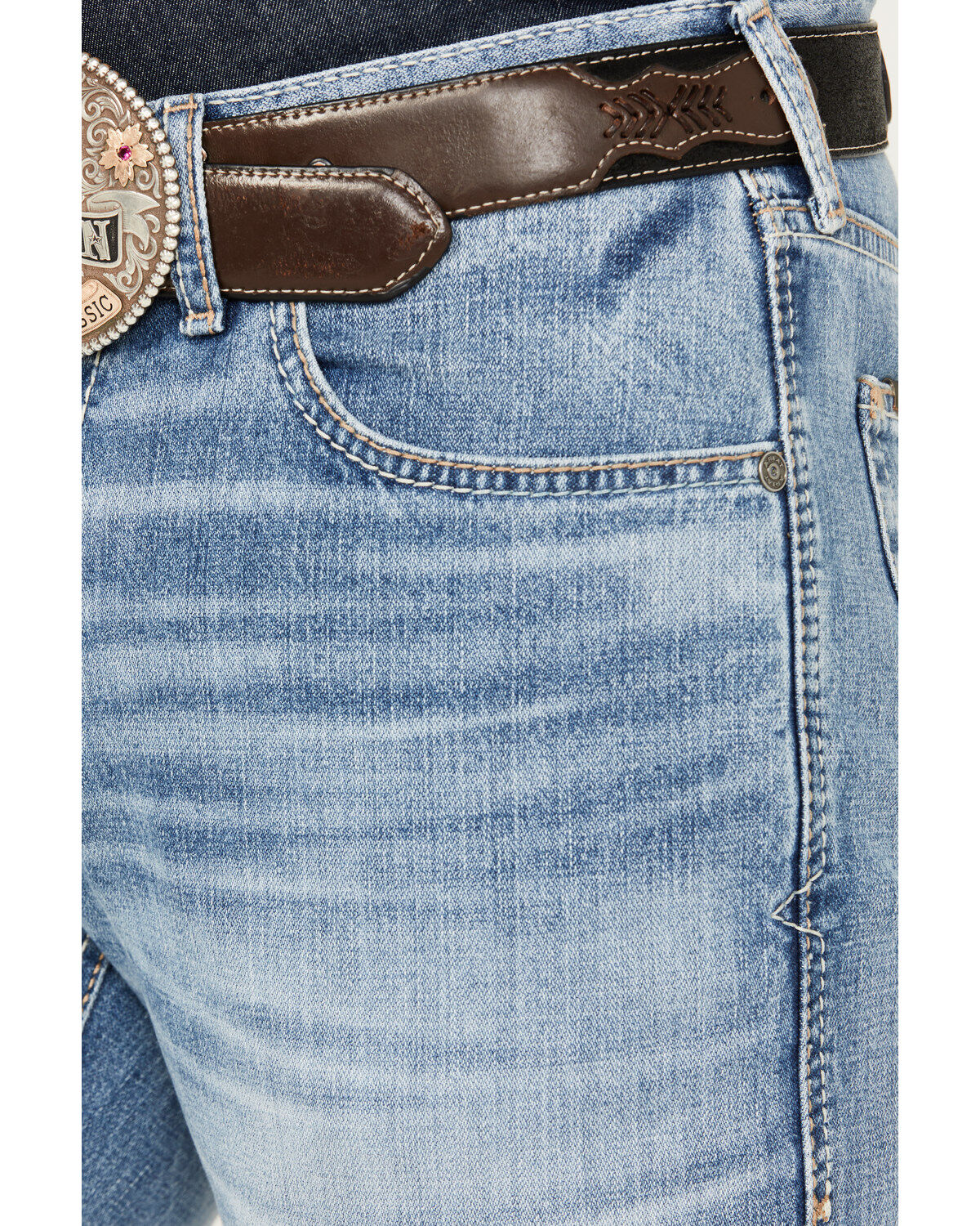 Product Name:  Ariat Men's M5 Hartley Waco Light Wash Straight Rigid Jeans