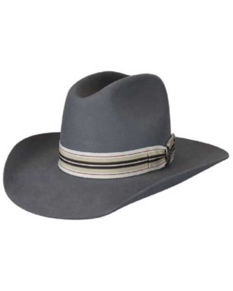 Bailey Grey Renegade Bent Bronc Wool Felt Western Hat , Grey, hi-res