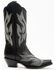 Image #2 - Planet Cowboy Women's Psychedelic Lines On The Highway Leather Western Boot - Snip Toe, Black, hi-res