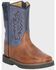 Image #1 - Smoky Mountain Toddler Boys' Autry Western Boots - Broad Square Toe, Navy, hi-res
