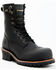 Image #1 - Hawx Men's 8" Logger Work Boots - Composite Toe, Black, hi-res