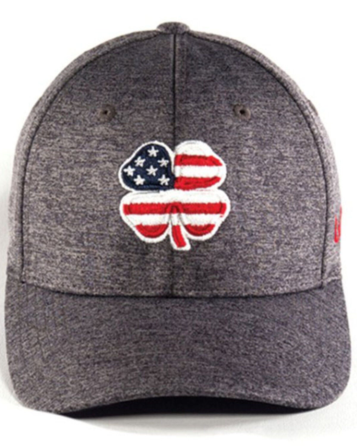 Black Clover Men's USA Flag Clover Ball Cap, Grey, hi-res