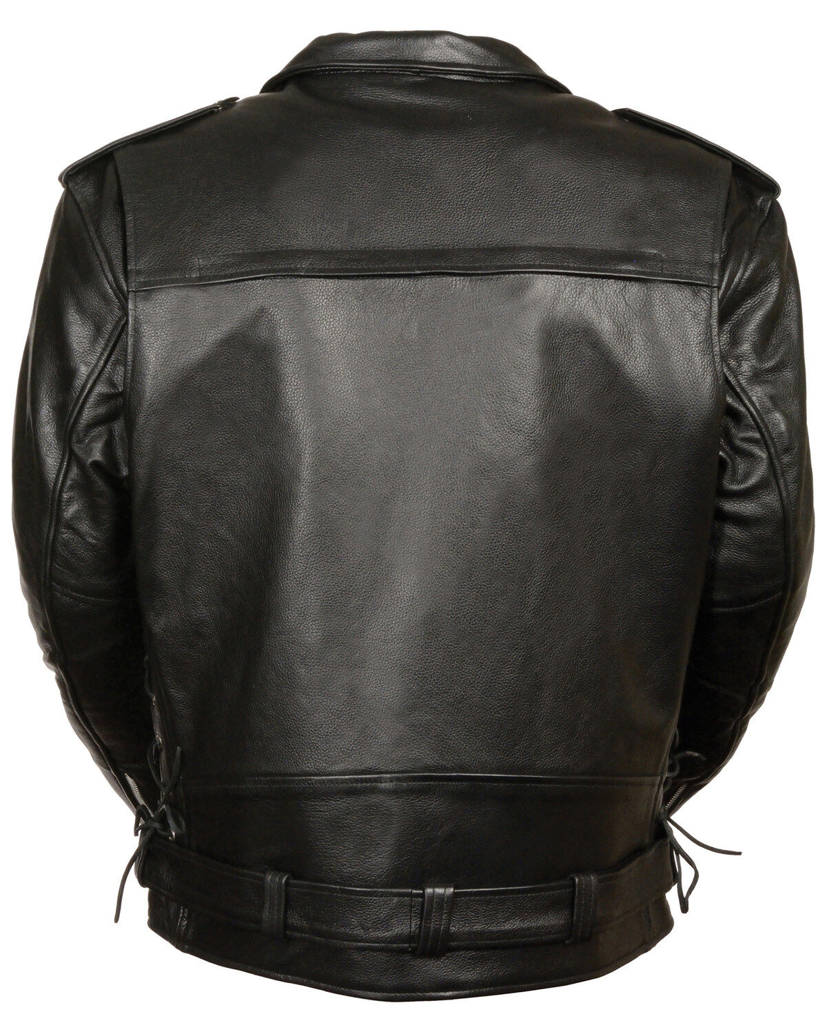 Image #2 - Milwaukee Leather Men's Black Vented Side Lace Leather Motorcycle Jacket, Black, hi-res