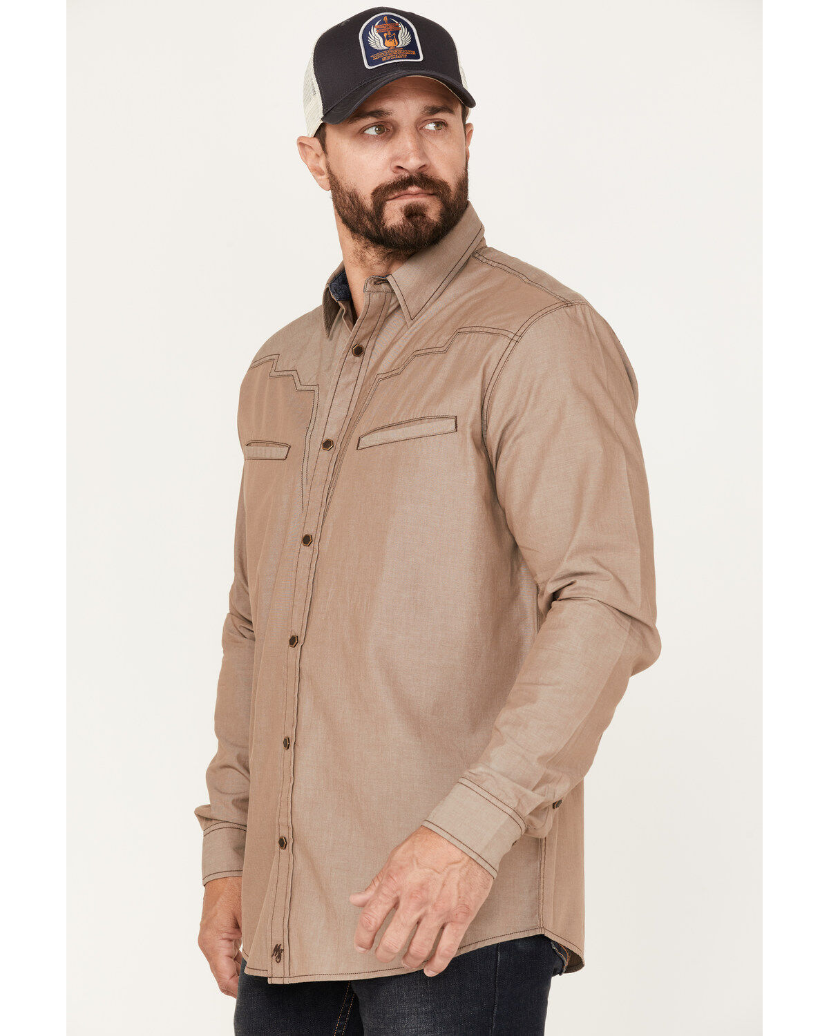 Image #2 - Moonshine Spirit Men's Thunder Road Solid Long Sleeve Snap Western Shirt, , hi-res
