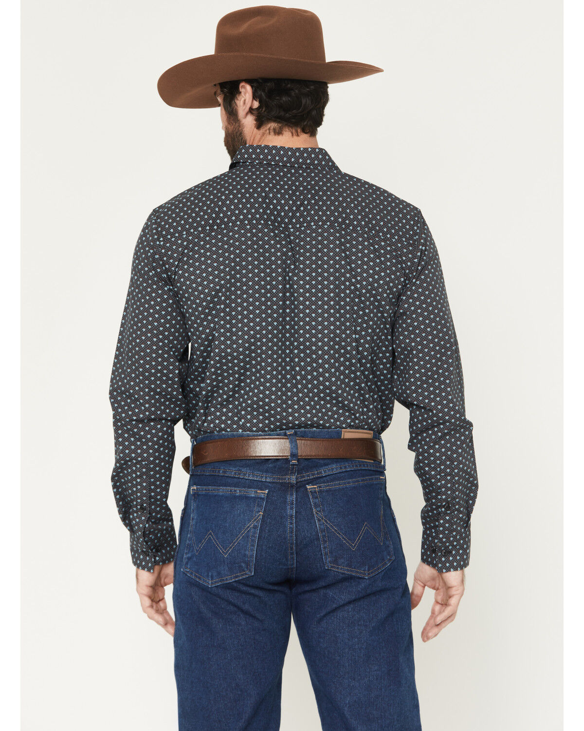 Image #4 - Gibson Trading Co Men's Moonflower Floral Geo Print Long Sleeve Button-Down Western Shirt, Black, hi-res