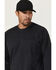 Image #2 - Forge Workwear Men's FR Solid Lightweight Long Sleeve Work Shirt, Navy, hi-res