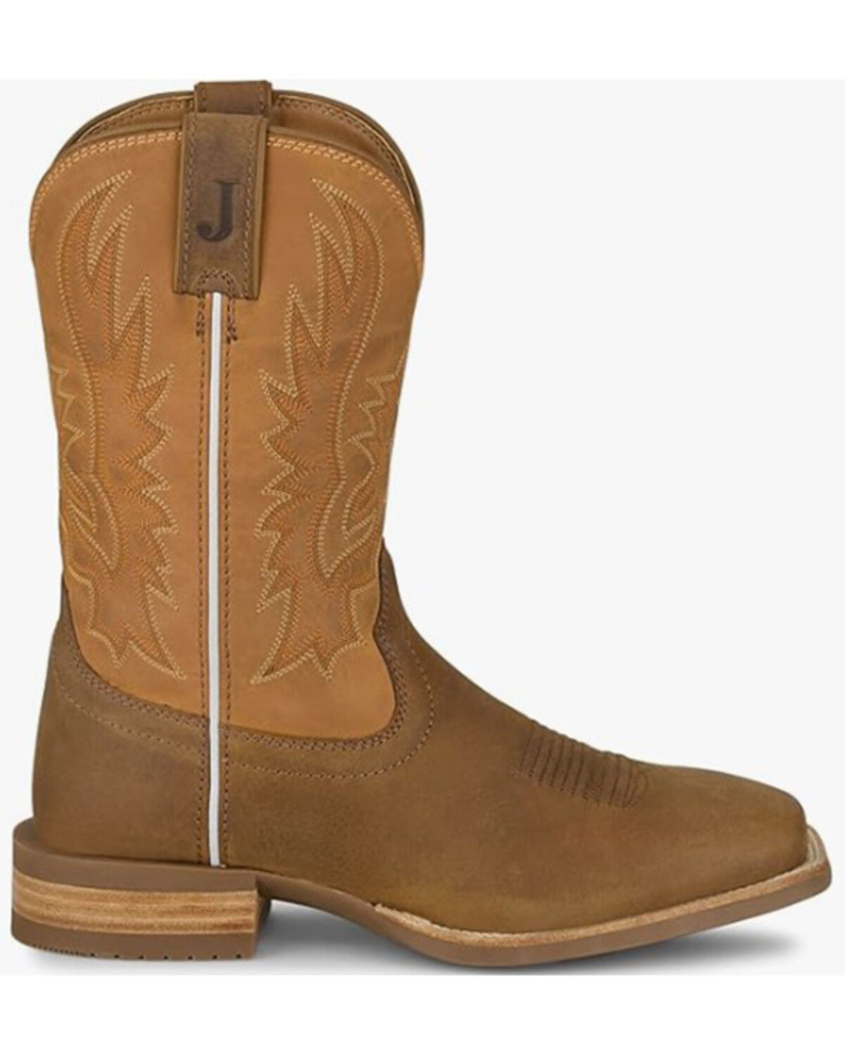 Image #2 - Justin Men's Rustle Performance Western Boots - Broad Square Toe, Rust Copper, hi-res