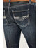 Panhandle Men's Pistol Dark Vintage Wash Bootcut Denim Jeans, Dark Wash, hi-res