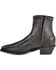 Abilene Men's 7" Wingtip Zip Boots, Black, hi-res