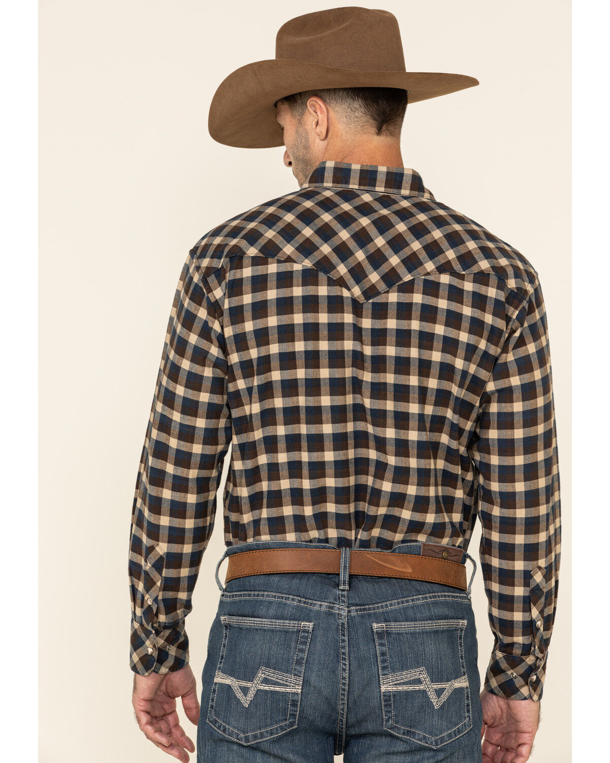 Image #5 - Resistol Men's Multi Bienville Check Plaid Long Sleeve Western Shirt, Multi, hi-res