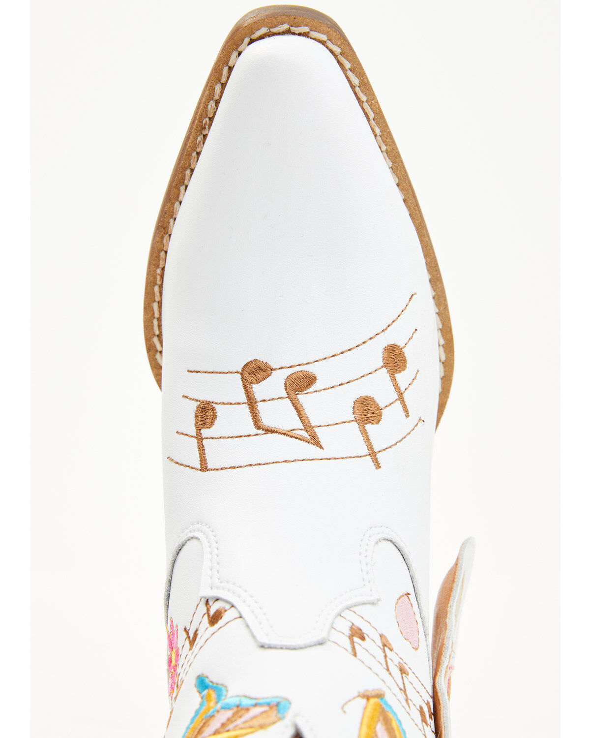 Image #6 - Dingo Women's Melody Short Western Boots - Round Toe, White, hi-res